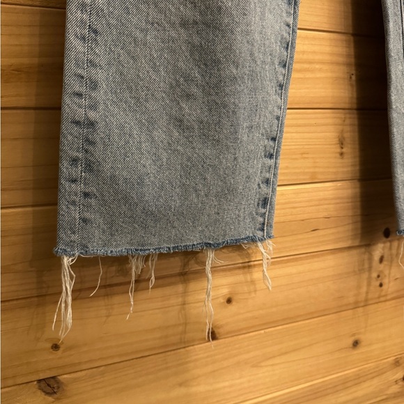 Pistola 28/6 High Rise Cassie Distressed Raw Edge Hem Hemp Cotton Blend Jeans - Picture 6 of 14